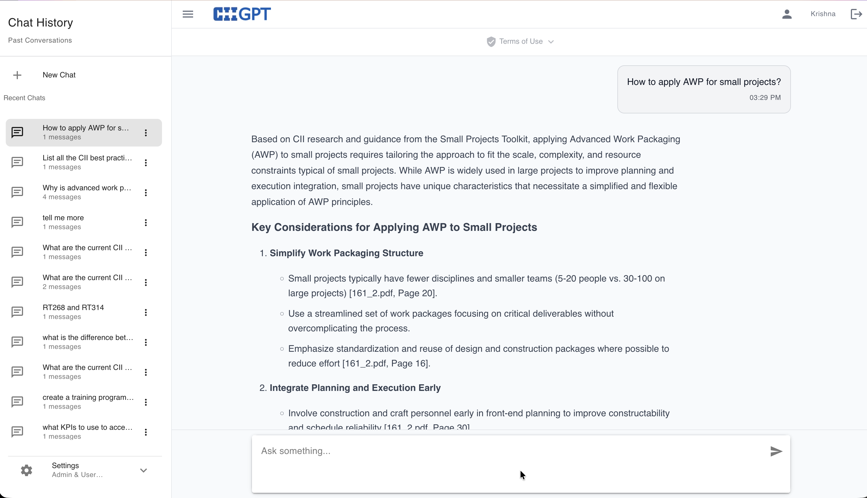 Knowledge graph and project assistant
